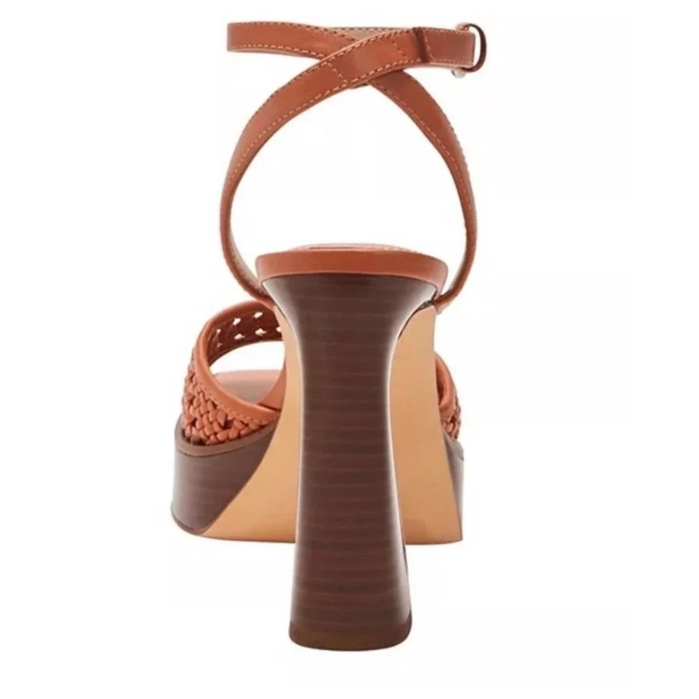 Katy Perry The Steady Ankle Strap Platform Heels Ginger Biscuit KP3101 Size 9.5M